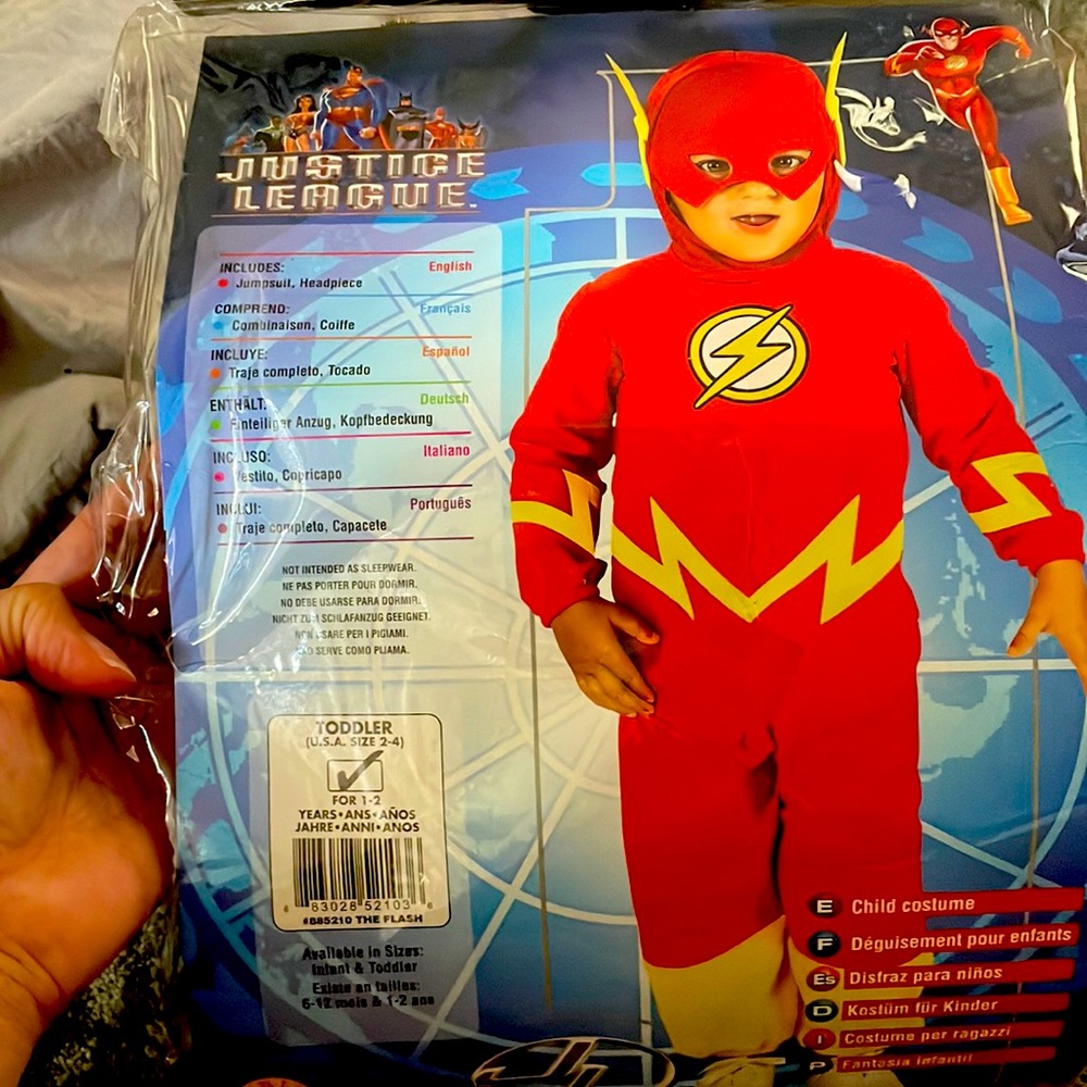 Reposhed Toddler DC The Flash Costume 2-3 years